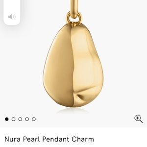 COPY - Monica vinader gold pearl pendant charm